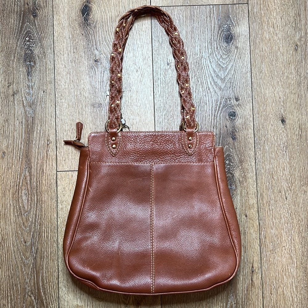 Flavi Olivera Brown Leather Shoulder Bag - Picture 2 of 10